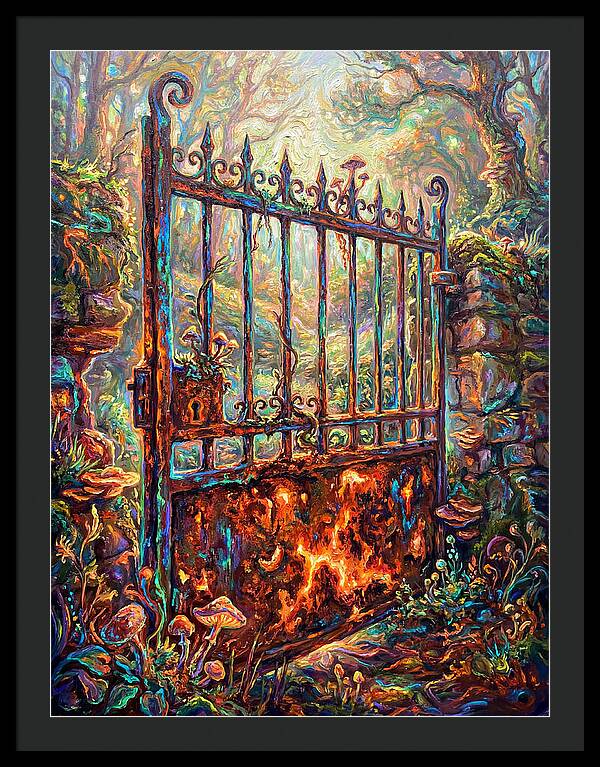 Rusty Gate In Forest