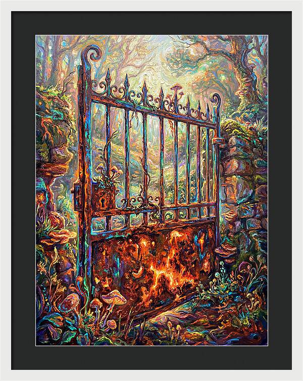 Rusty Gate In Forest