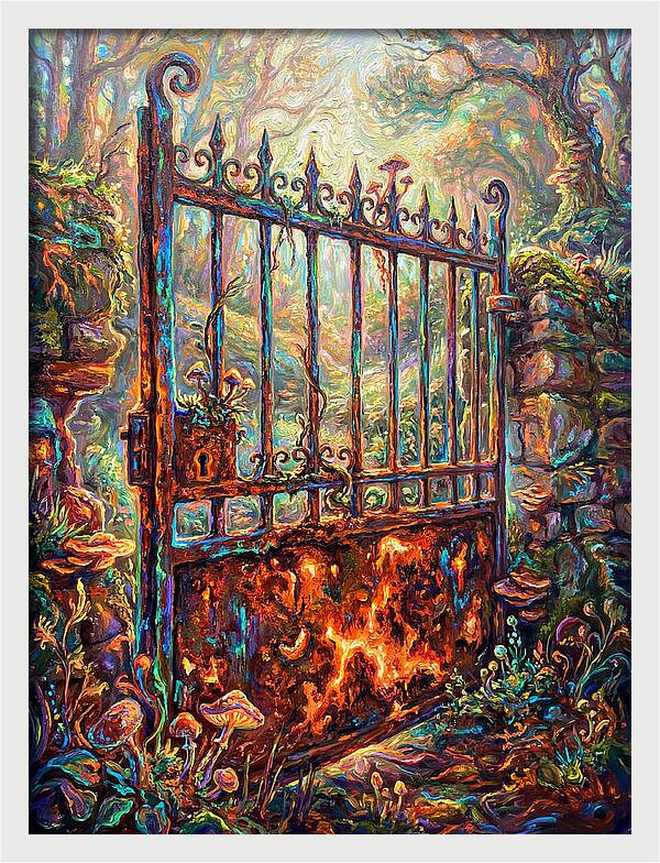 Rusty Gate In Forest