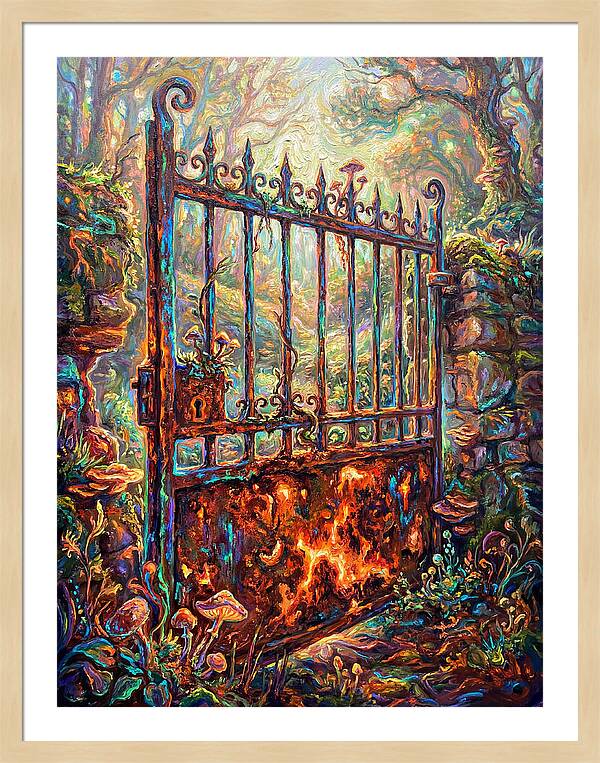 Rusty Gate In Forest