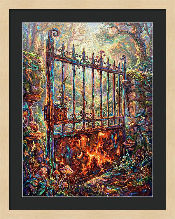 Rusty Gate In Forest