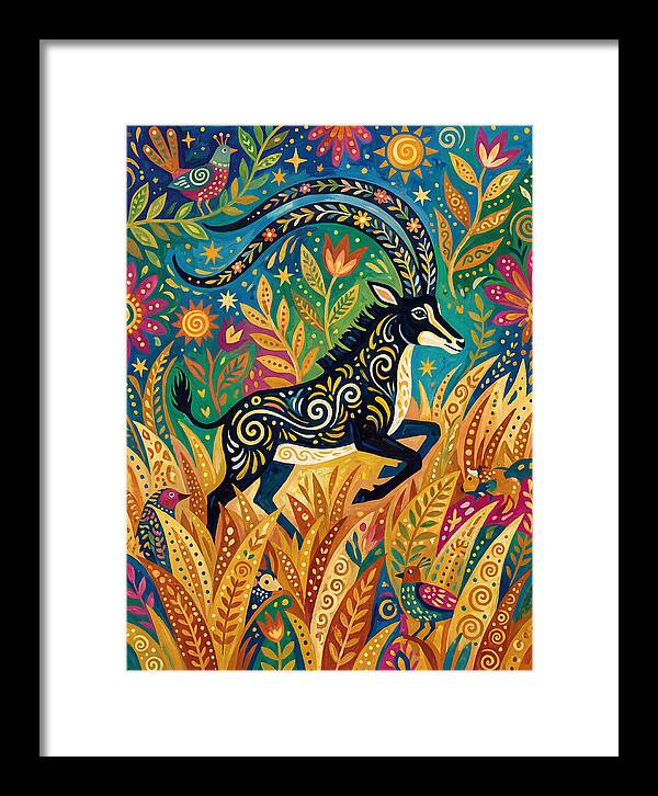 Sable Antelope In Vibrant Nature
