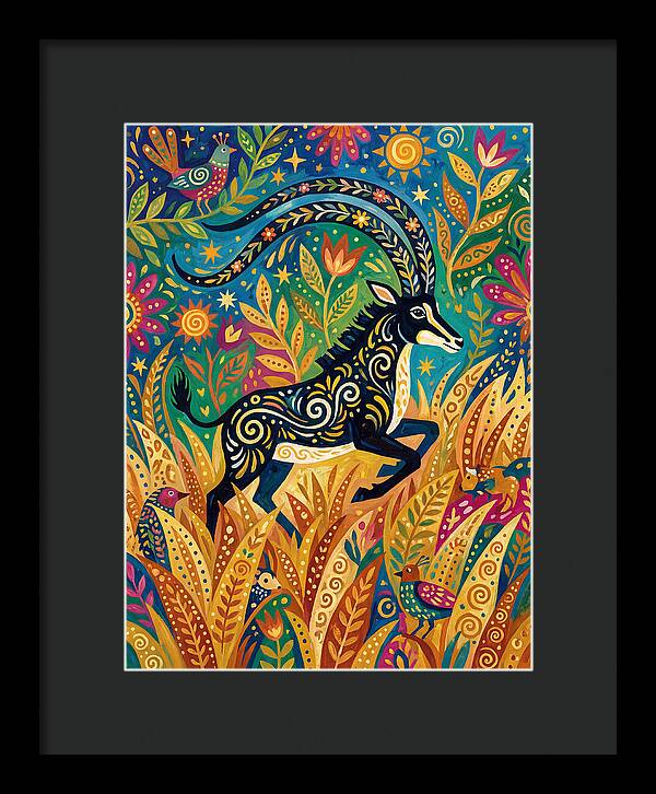Sable Antelope In Vibrant Nature