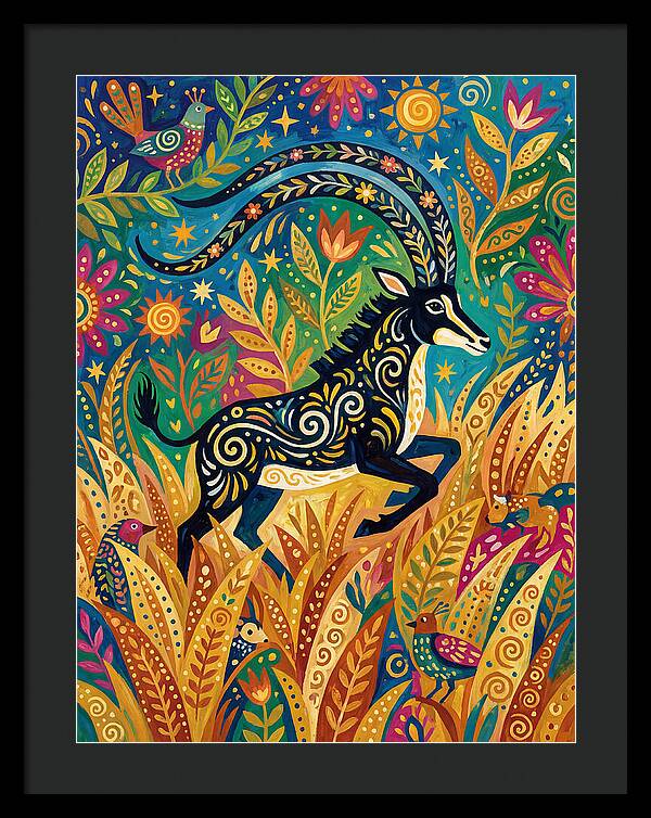 Sable Antelope In Vibrant Nature