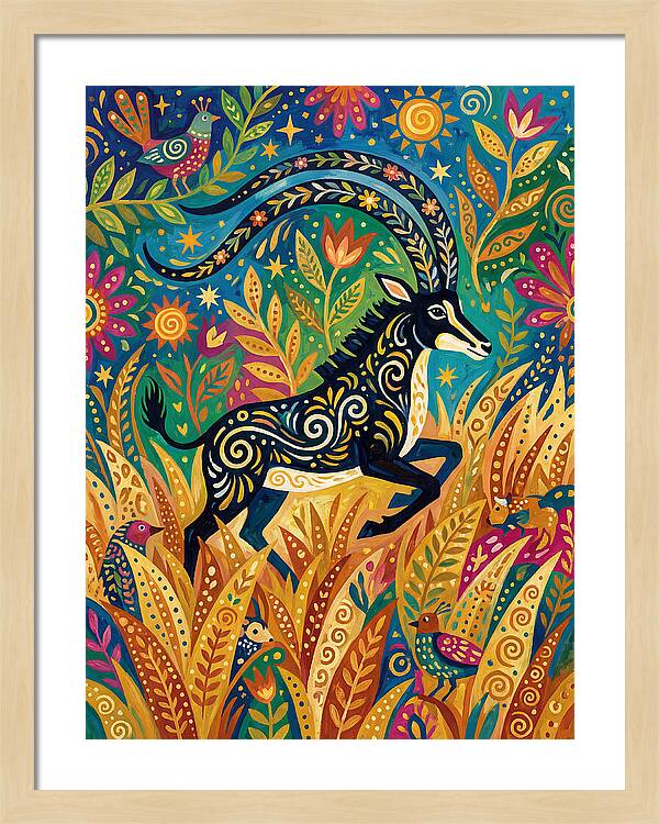 Sable Antelope In Vibrant Nature