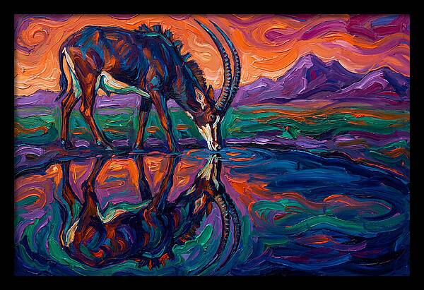Sable Antelope Reflection
