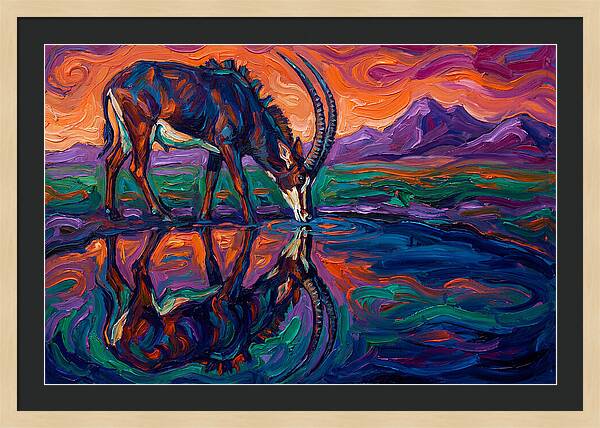 Sable Antelope Reflection