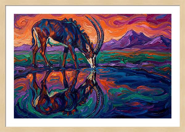 Sable Antelope Reflection