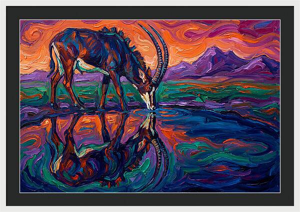 Sable Antelope Reflection