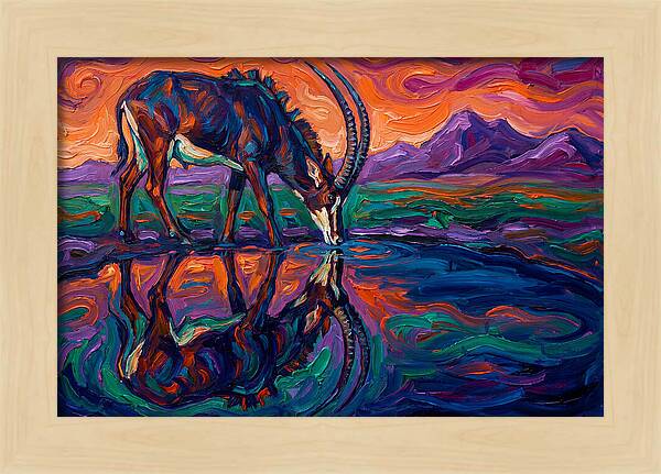 Sable Antelope Reflection