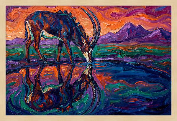 Sable Antelope Reflection