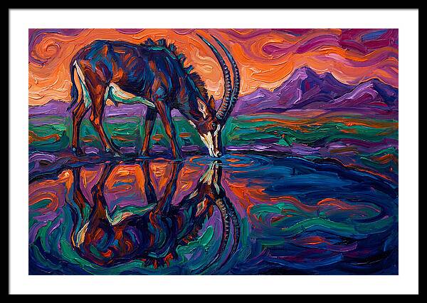 Sable Antelope Reflection