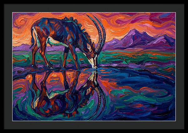 Sable Antelope Reflection
