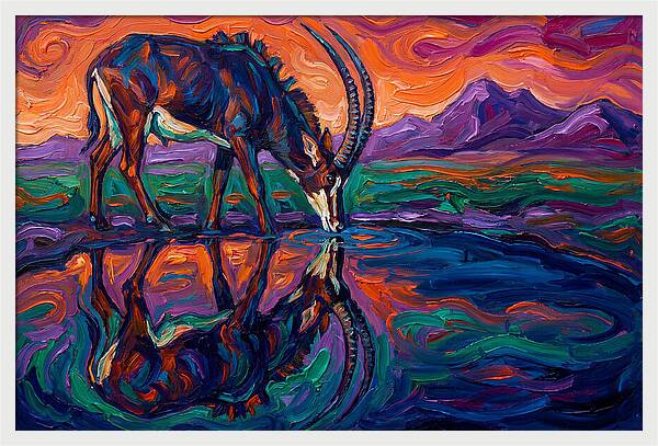 Sable Antelope Reflection
