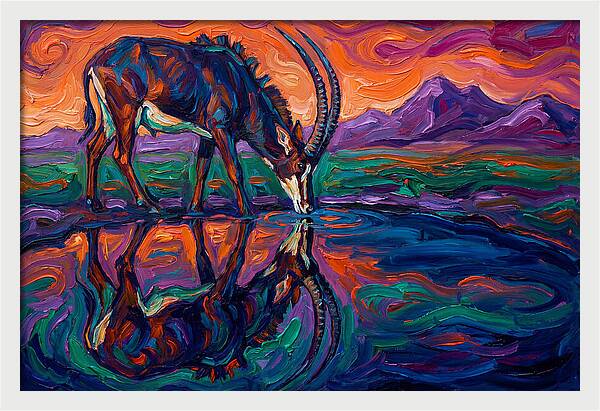Sable Antelope Reflection