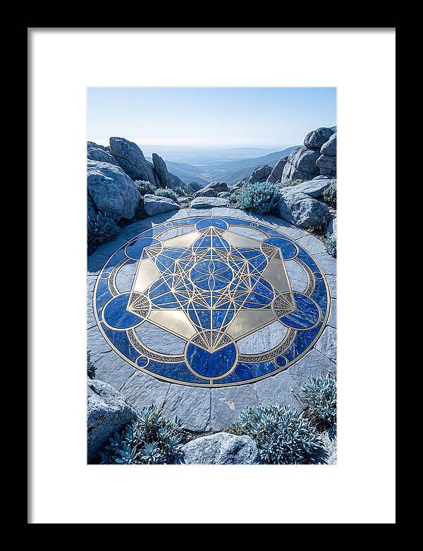 Sacred Geometry Mandala In Deep Blue