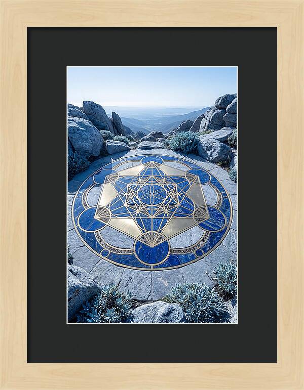 Sacred Geometry Mandala In Deep Blue