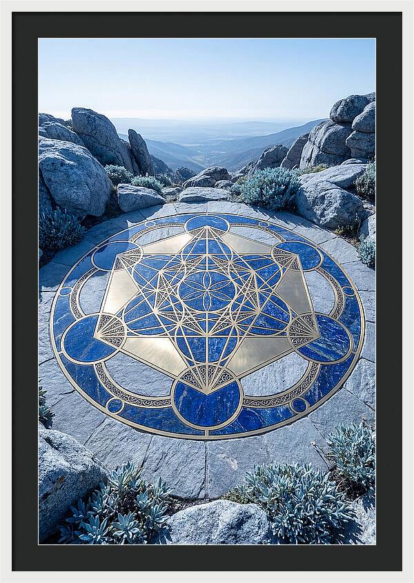 Sacred Geometry Mandala In Deep Blue