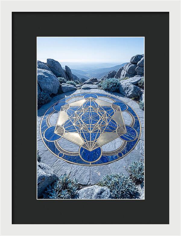 Sacred Geometry Mandala In Deep Blue