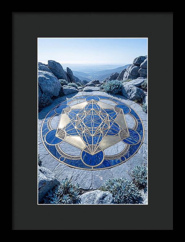 Sacred Geometry Mandala In Deep Blue