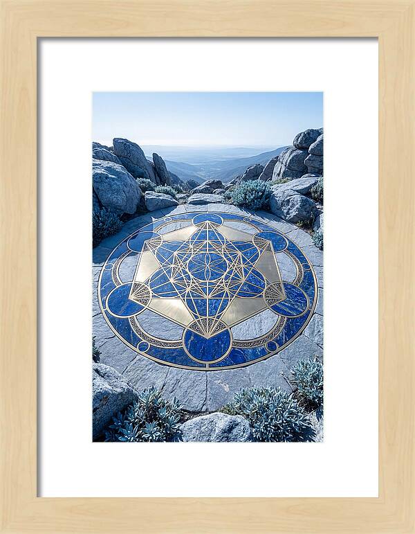 Sacred Geometry Mandala In Deep Blue
