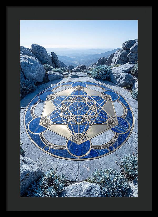 Sacred Geometry Mandala In Deep Blue