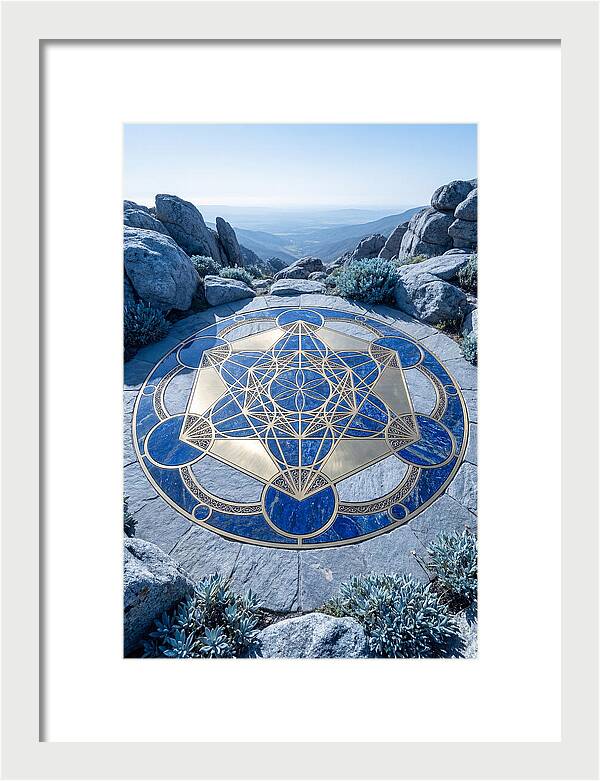 Sacred Geometry Mandala In Deep Blue