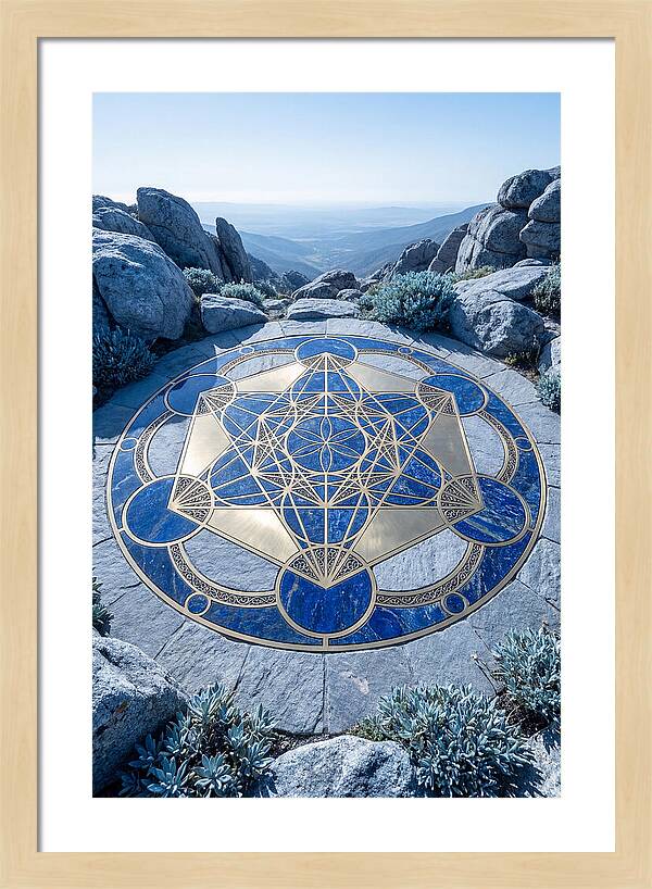 Sacred Geometry Mandala In Deep Blue