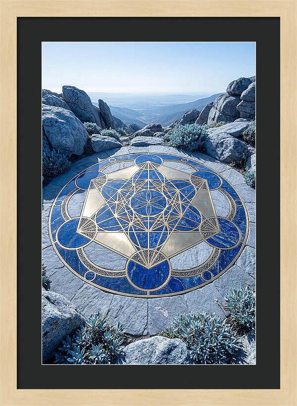 Sacred Geometry Mandala In Deep Blue