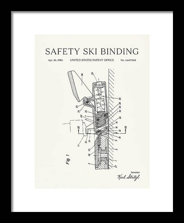 Safety Ski Binding Minimalist Patent Us4647065a