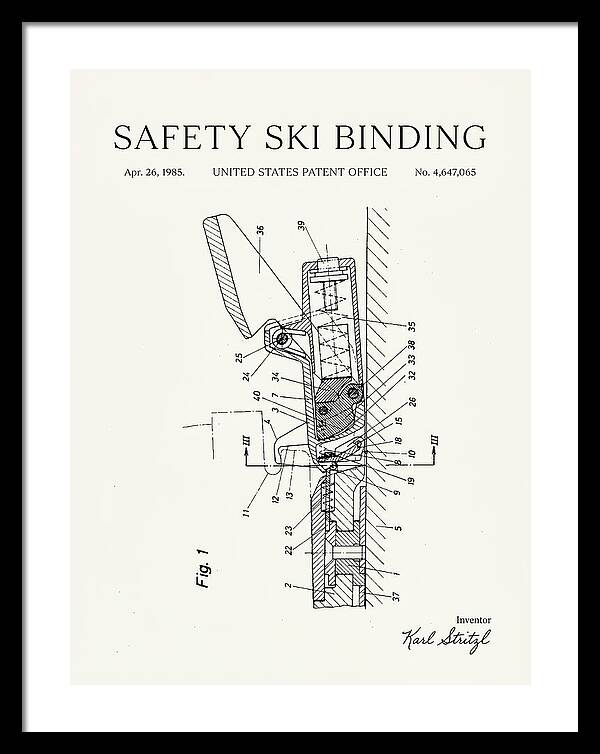 Safety Ski Binding Minimalist Patent Us4647065a