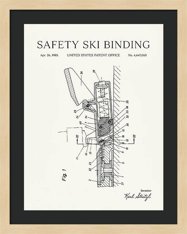 Safety Ski Binding Minimalist Patent Us4647065a