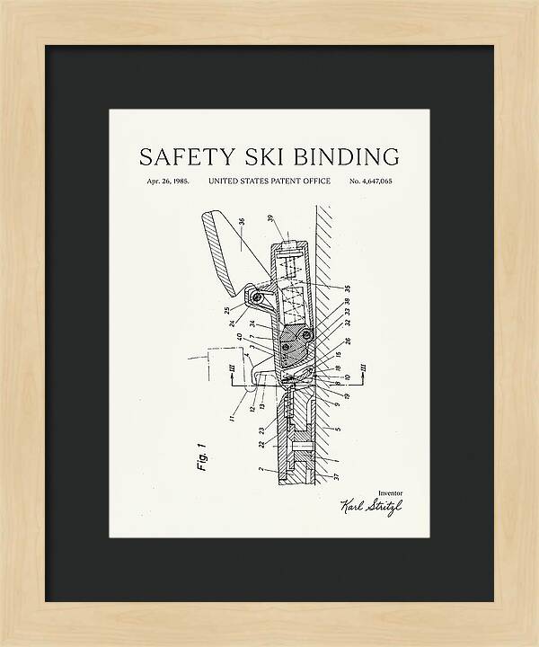 Safety Ski Binding Minimalist Patent Us4647065a