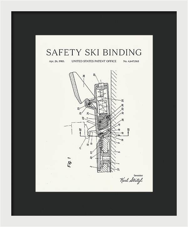 Safety Ski Binding Minimalist Patent Us4647065a
