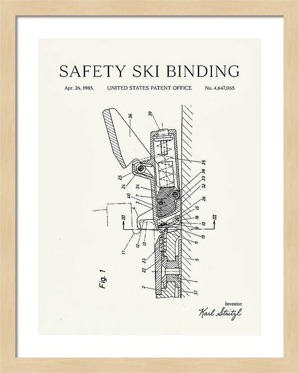 Safety Ski Binding Minimalist Patent Us4647065a