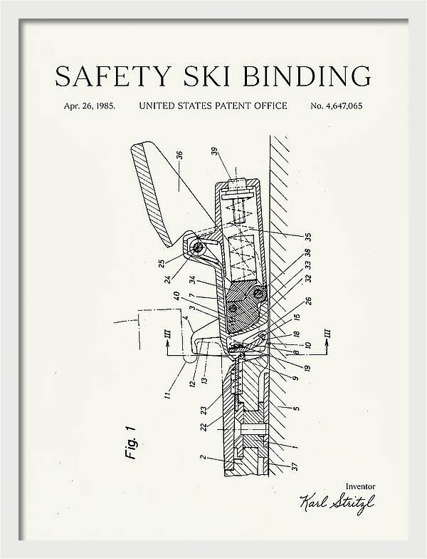 Safety Ski Binding Minimalist Patent Us4647065a