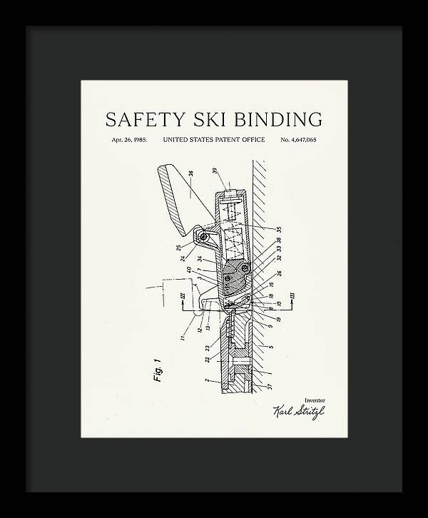 Safety Ski Binding Minimalist Patent Us4647065a