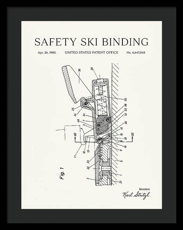 Safety Ski Binding Minimalist Patent Us4647065a