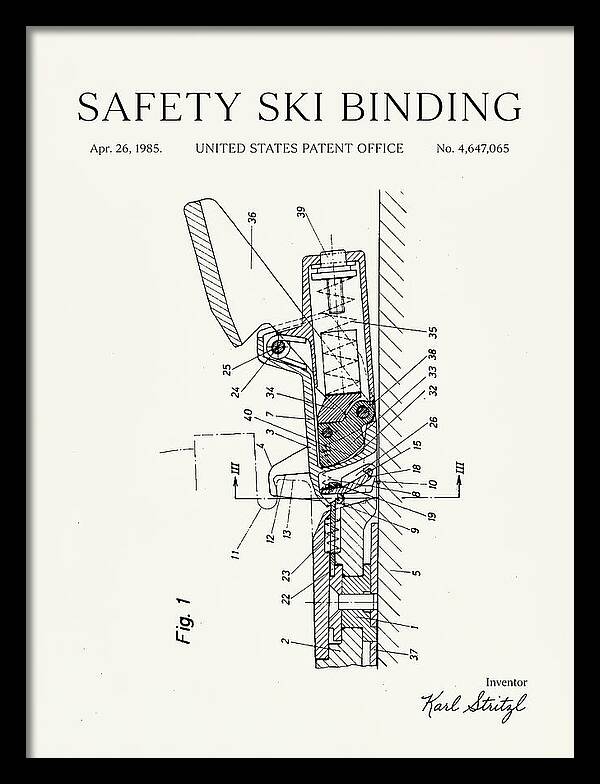 Safety Ski Binding Minimalist Patent Us4647065a
