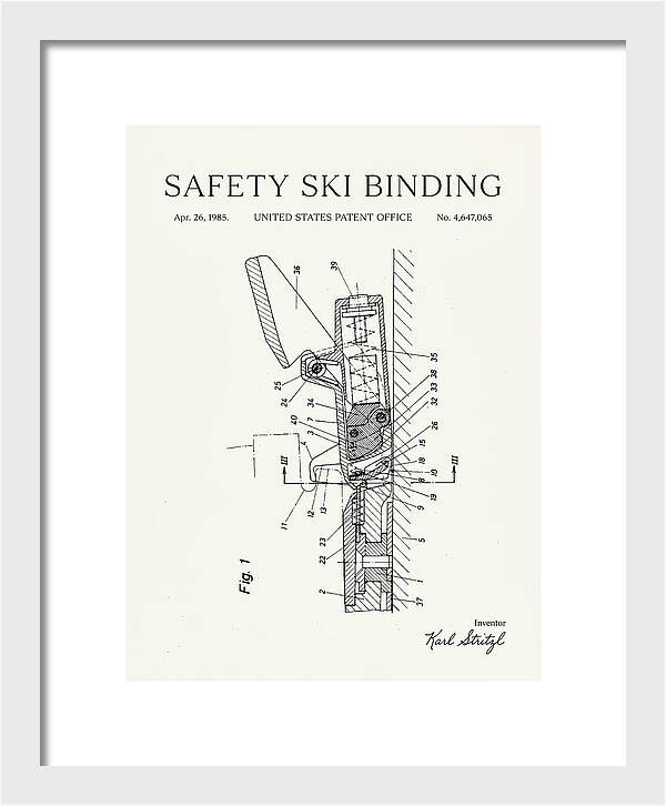 Safety Ski Binding Minimalist Patent Us4647065a