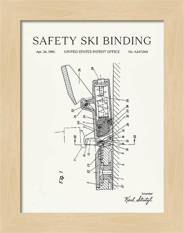 Safety Ski Binding Minimalist Patent Us4647065a
