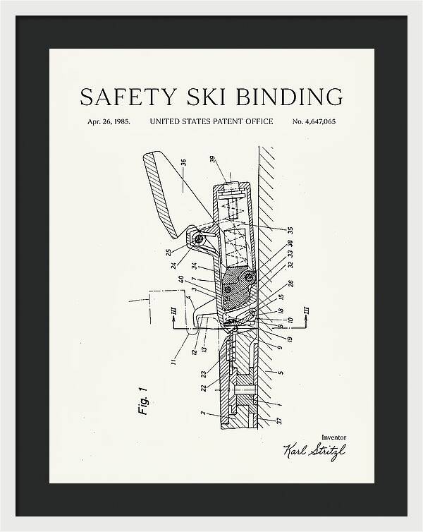 Safety Ski Binding Minimalist Patent Us4647065a