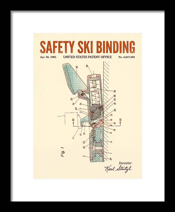 Safety Ski Binding Retro Patent Us4647065a