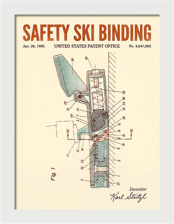 Safety Ski Binding Retro Patent Us4647065a