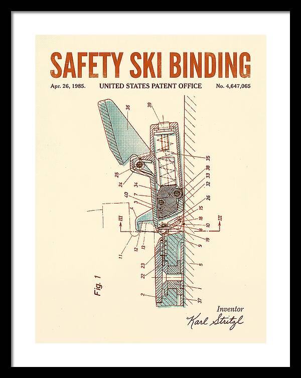 Safety Ski Binding Retro Patent Us4647065a