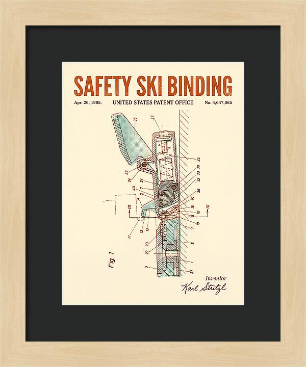 Safety Ski Binding Retro Patent Us4647065a