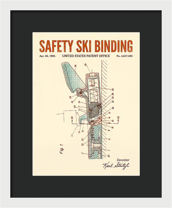 Safety Ski Binding Retro Patent Us4647065a