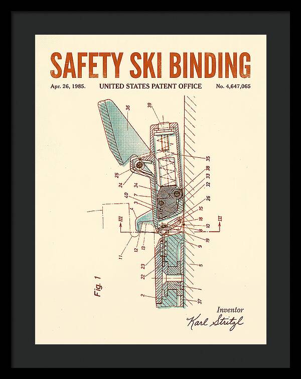 Safety Ski Binding Retro Patent Us4647065a