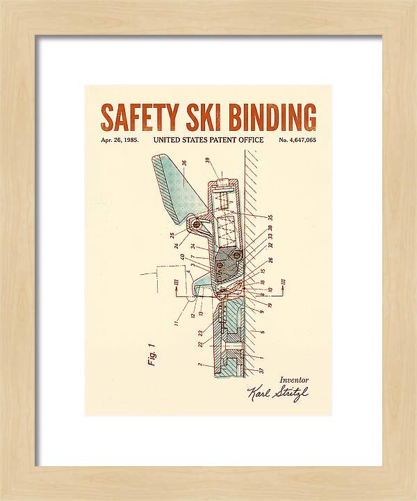Safety Ski Binding Retro Patent Us4647065a