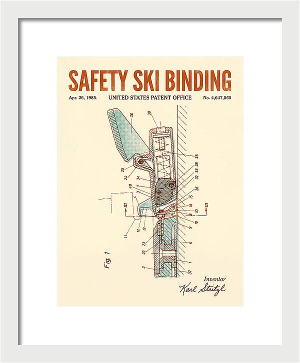 Safety Ski Binding Retro Patent Us4647065a